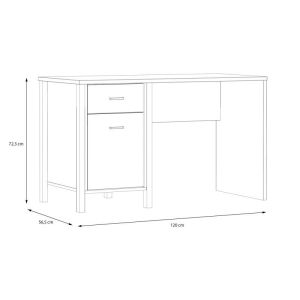 Desk Terrano Riviera oak color 120X57X73CM