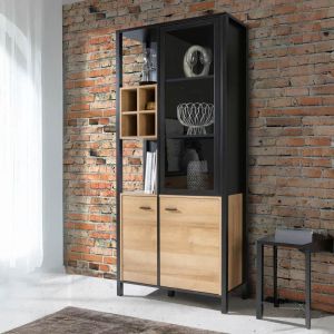 Terrano Riviera display case, Riviera oak color, 87X40X194CM