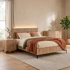 Двойно легло Alicante натурален цвят канела дъб 170X210X110СМ (160X200)
