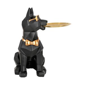 Decorative tabletop figure dog FL7701 black color 46X36X69CM
