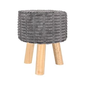 Decorative stool dark gray color 28X34CM