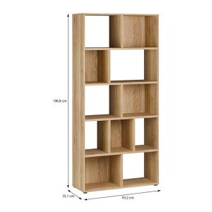 Aria Mauvella shelf, oak color, 94X35X197 cm