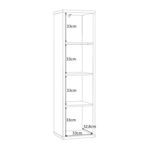Montaro Artisan oak shelf 39X33X142CM