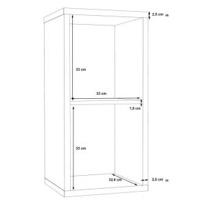 Montaro shelf, sand color, 38X33X73CM