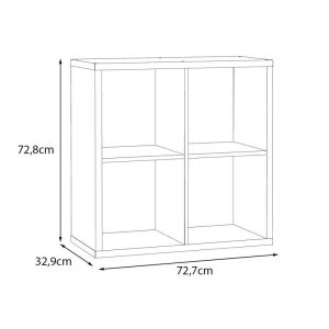 Montaro shelf, sage color, 73X33X73CM