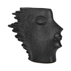 Ceramic flower pot FL5711 black color 31X6X27CM