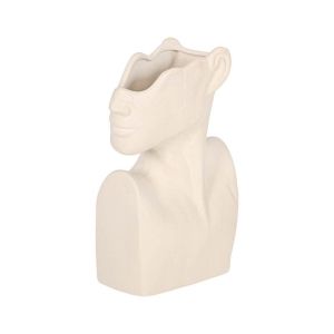 Ceramic flower pot FL5718 white color 18X7X26CM