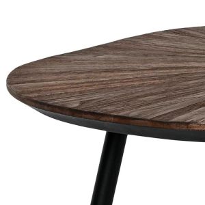 Set of 2 coffee tables Gaia brown color 76X52X45CM and 76X52X38CM
