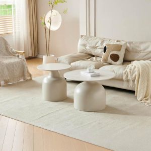 Set of 2 coffee tables Setrina beige-cashmere color 70X46+50X48CM