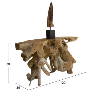 Конзолна маса Naturally масивно тиково дърво HM9370