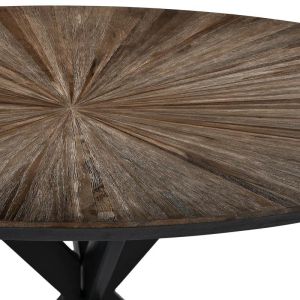 Round dining table Gaia brown color 120X120X76CM