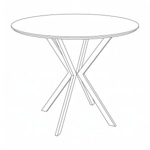 Round dining table Vector Cosmos new color 90cm