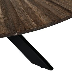 Round coffee table Gaia brown color 90X90X45CM