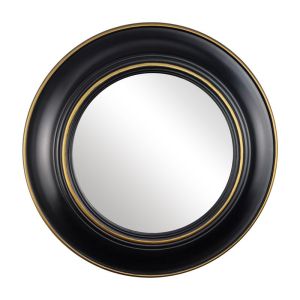 Round mirror FL3002 black-gold color 76cm