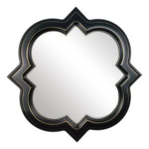 Round mirror FL3006 black-gold color 77cm