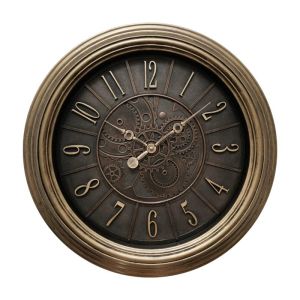 Round wall clock FL2314 brown-bronze color 50X5CM