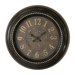 Round wall clock FL967 brown-gold color 61X6CM
