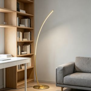 Archer LED metal lantern in gold color 70x28x165cm