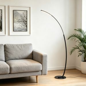 Archer LED metal lamp in black color 70x28x165cm
