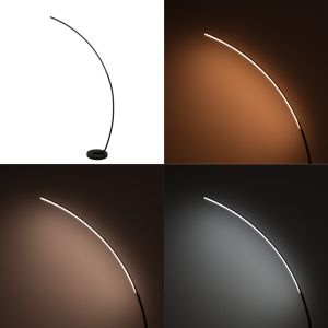 Archer LED metal lamp in black color 70x28x165cm