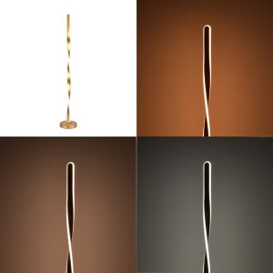 Jounko LED metal lantern in gold color D20x130cm