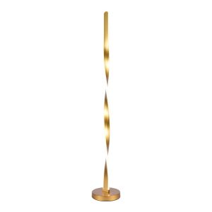 Jounko LED metal lantern in gold color D20x130cm