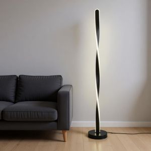 Jounko led metal lamp in black color D20x130cm