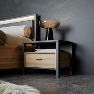 Нощно шкафче Terrano ривиера цвят дъб 55X40X49СМ