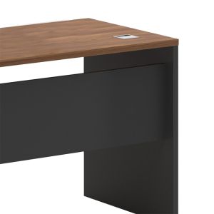Office desk Oscar with right corner walnut/anthracite color 160x140x76cm