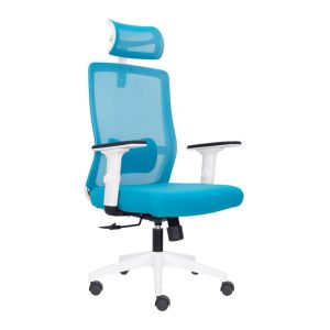 Office chair FL8067 light blue fabric 64X64X120-128CM