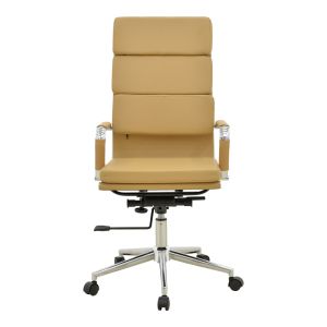 Office chair Tokyo with beige PU 55.5x52x108cm