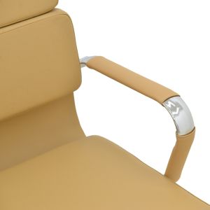 Office chair Tokyo with beige PU 55.5x52x108cm