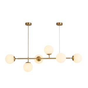 Chandelier Bemfy led golden metal 120x15x15cm