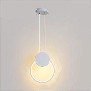 Chandelier Ganden led metal in white color D26.5x20cm