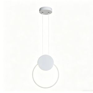 Chandelier Ganden led metal in white color D26.5x20cm