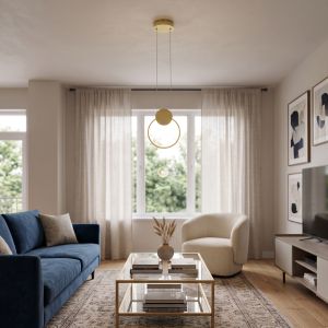 Chandelier Ganden led metal in gold color D26.5x20cm