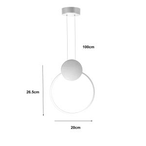 Chandelier Ganden led metal in gold color D26.5x20cm