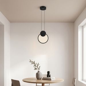 Ganden led metal chandelier in black color D26.5x20cm