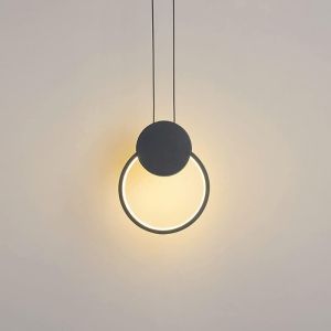 Ganden led metal chandelier in black color D26.5x20cm