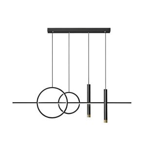 Chandelier Neron led black metal 100x25x26cm
