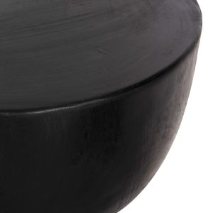 Помощна маса Pompu масивно дърво суар в черно D58x34hcm HM9794,02