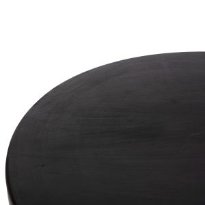 Помощна маса Pompu масивно дърво суар в черно D58x34hcm HM9794,02