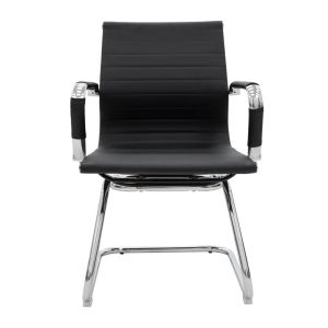 Visitor office chair Valter black eco-leather 55.5x52x95.5cm