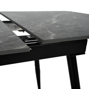 Extendable dining table FL8011 gray with marble color 120-150X70X75CM