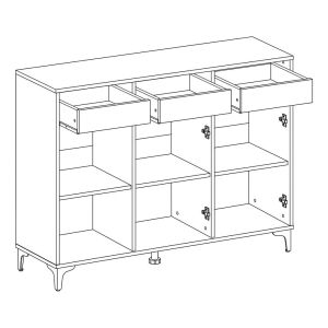 Скрин Lumina 138 3F3V цвят тютюн 138X40X90СМ