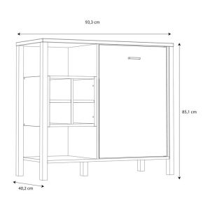 Скрин от дъб Terrano Riviera - цвят Boffer 94X40X85СМ