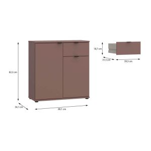 Скрин с чекмеджета Firenze цвят теракота 80X34X83СМ