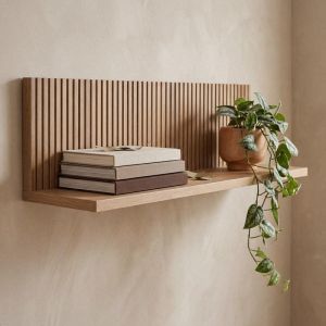 Wall shelf Alicante natural color cinnamon oak 100X20X20CM
