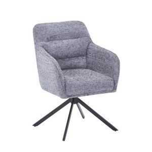 Chloe chair gray fabric with metal legs 57X61X85CM