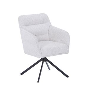 Chloe chair, beige, fabric, with metal legs, 57X61X85CM
